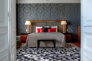 Anbindbares Schlafzimmer zur Presidential Suite des Grandhotels Pupp