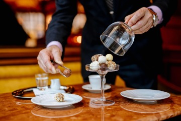 Chocolate pralines in Café Pupp